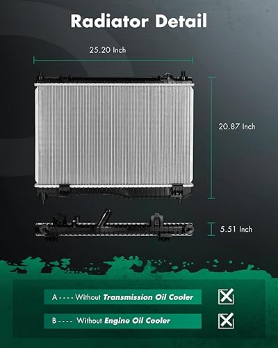 Vista 270 de SCITOO Reemplazo completo del radiador de aluminio para 1993-1998 para Toyota para T100 2.7L 3.0L 3.4L 2090 Radiador