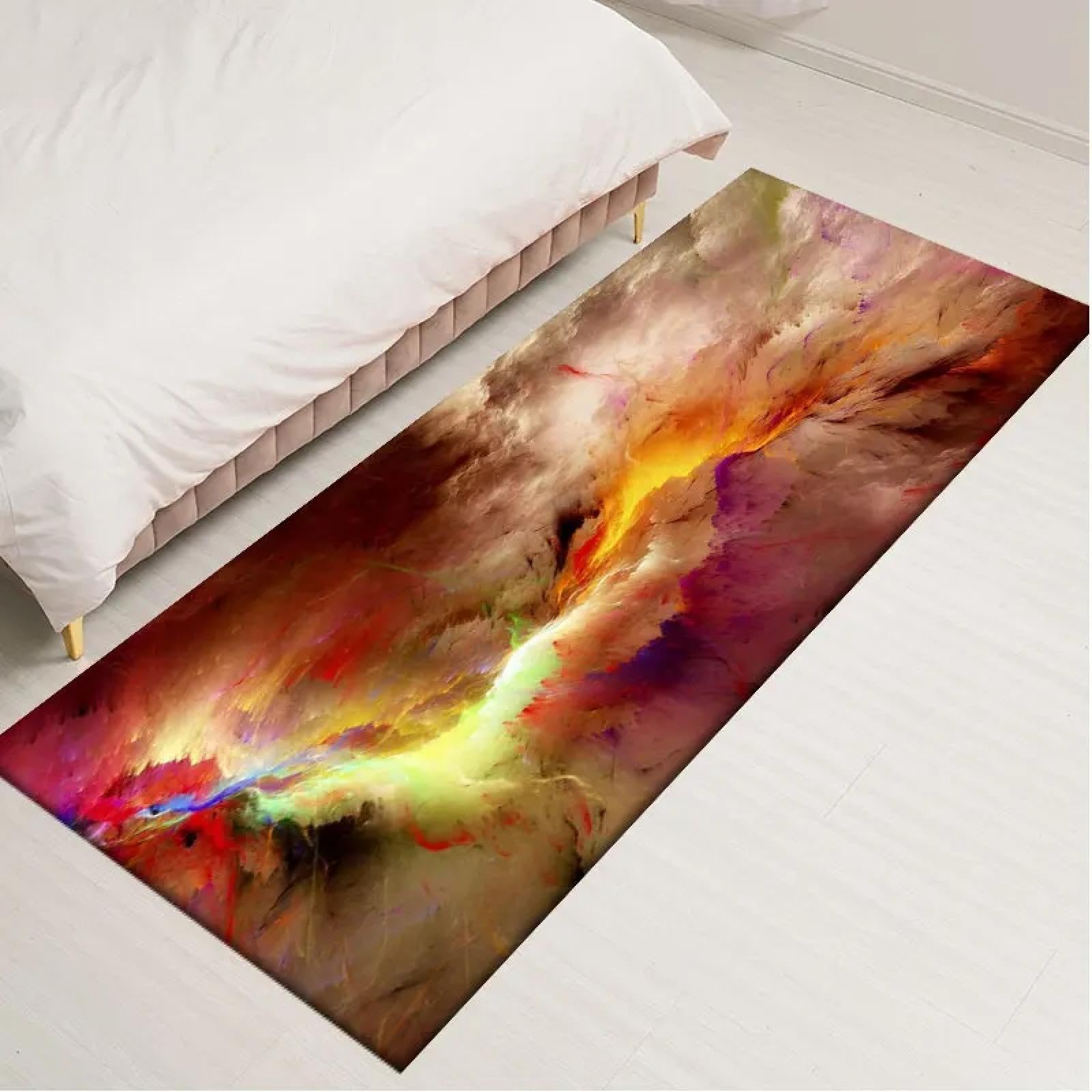 Tapis salon abstrait 80x140 grand paillasson entrée antidérapant chambre