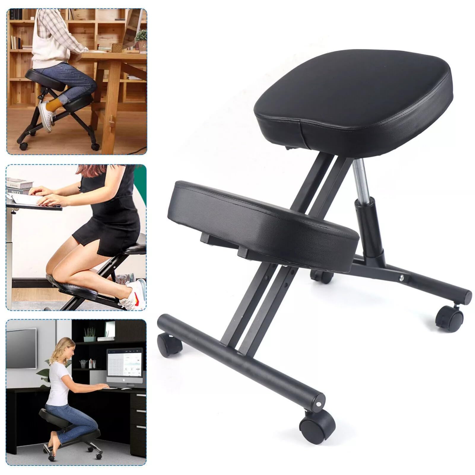 Silla ergonómica para la rodilla, ortopédica, para oficina, rodilla, silla de ordenador, silla de salud, taburete ergonómico, silla de rodilla, taburete ajustable, postura, silla de rodilla, bomba