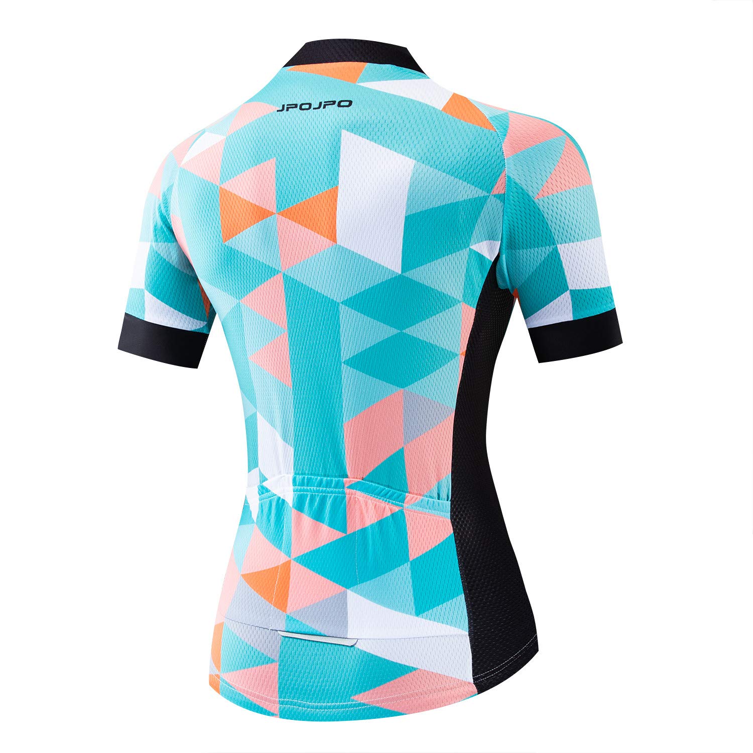 Cycling Jersey Women Bike Short Sleeve with 3 Rear Pockets,Reflective Breathable,Quick Dry S-3XL