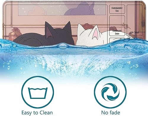 Miniatura 7 de RWUTYTIUL Tapete de escritorio para MTG Card Playmat TCG, 24 x 14 pulgadas, tapete de juego cosido para Commander Board RPG CCG Game Magic The