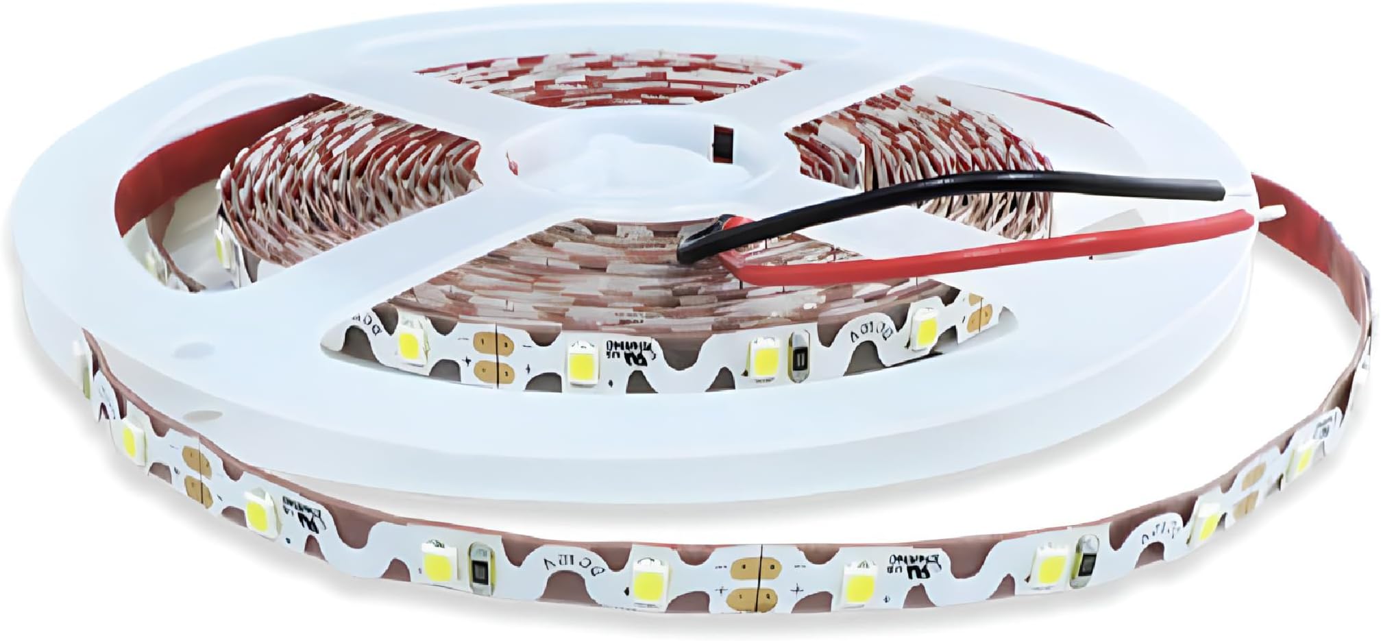 12V 16ft UL Listed Cool White 2835 SMD Zig-Zag Flexible LED Strip Lights Dimmable 660lm/m 6.2W/m 300LED 60LEDs/m IP33 Waterproof Rope Adhesive Bedroom Kitchen Under Cabinet