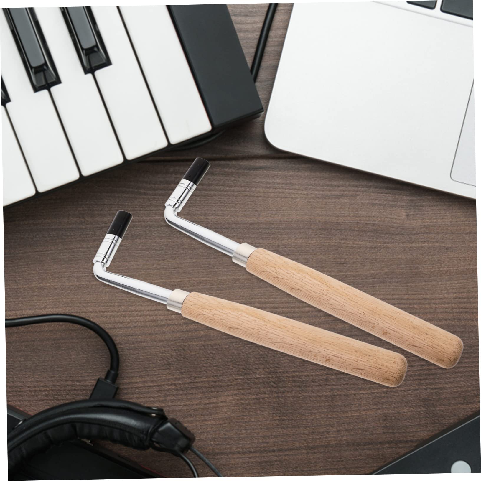 Abaodam Chiave per Pianoforte Professionale Strumento per Accordatura del Tono Strumento da Lavoro per Pianoforte e Chitarra in Legno e Metallo