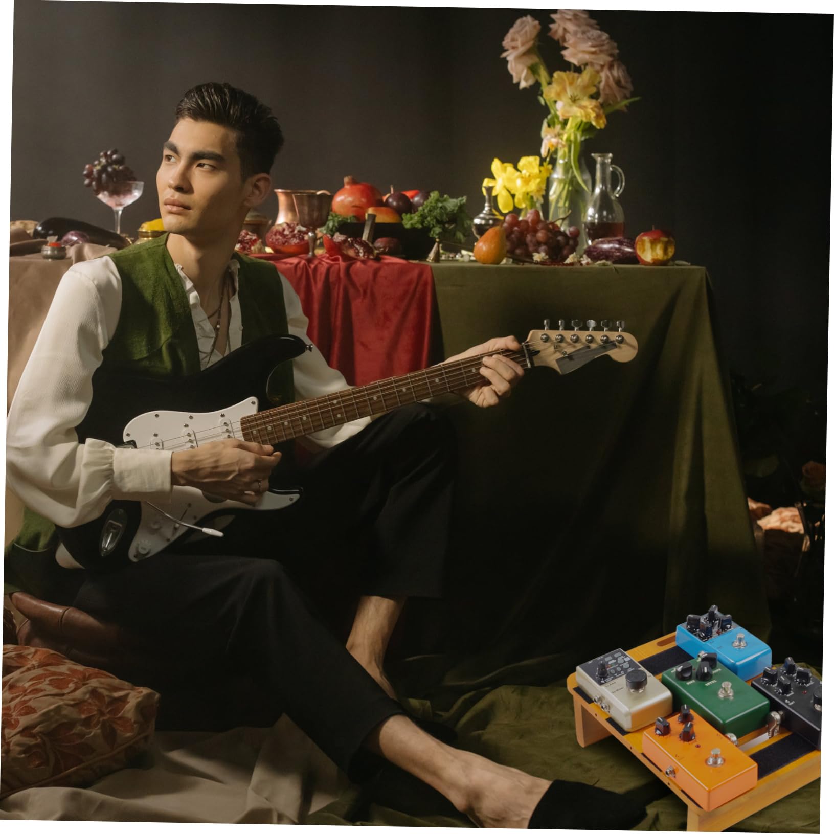 GOOHOCHY Practical Guitar Effector Base Effector Holder for Guitar Multi Effects Stand