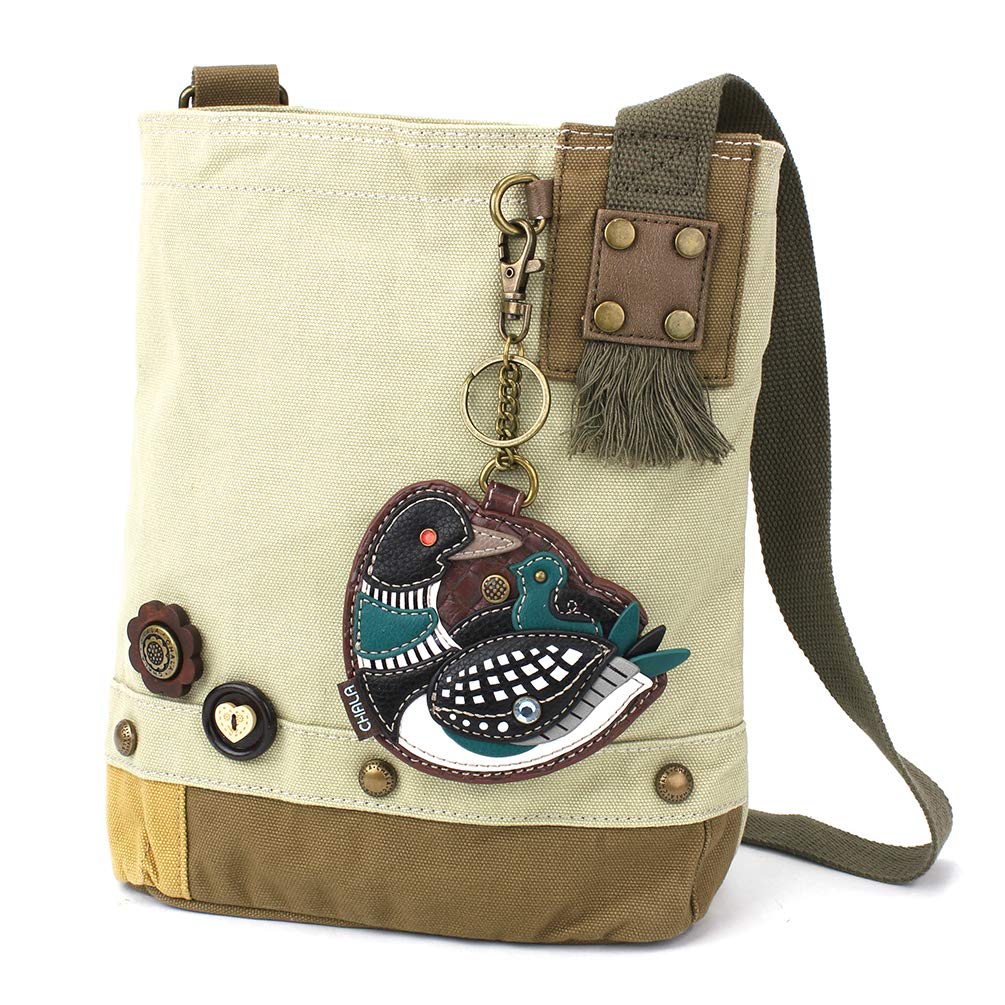 CHALA Patch Cross-Body Women Handbag, Canvas Messenger Bag Olive, Metal Charming Cross - Oliv, Medium — view 83