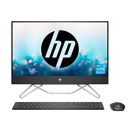 HP All-in-One PC 12th Gen Intel Core i3-1215U 24-inch(60.5 cm) FHD Desktop (8GB/512GB/Windows 11/Wireless Keyboard and Mouse Combo/IR Privacy Camera/Intel UHD Graphics/MSO/Jet Black) 24-cb1802in