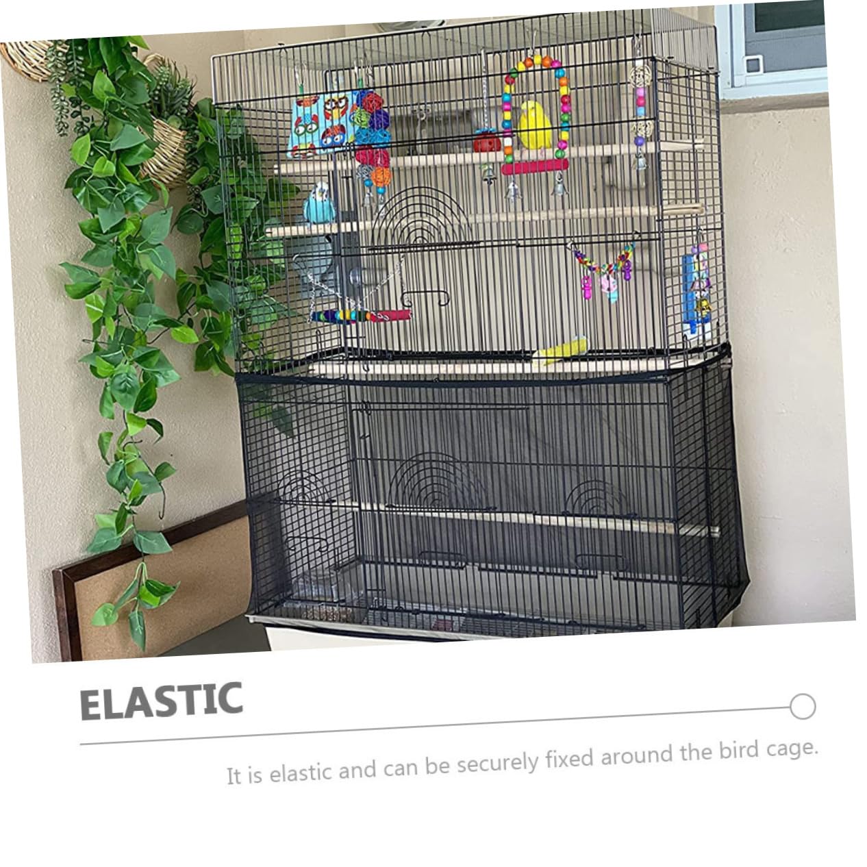 TOYANDONA 5 Sätze Vogelkäfig Abdeckung Netzabdeckung Für Vogelkäfige Elastische Schutzhülle Für Papageienkäfige Und Schmutzschutz 2 Stücke * 5