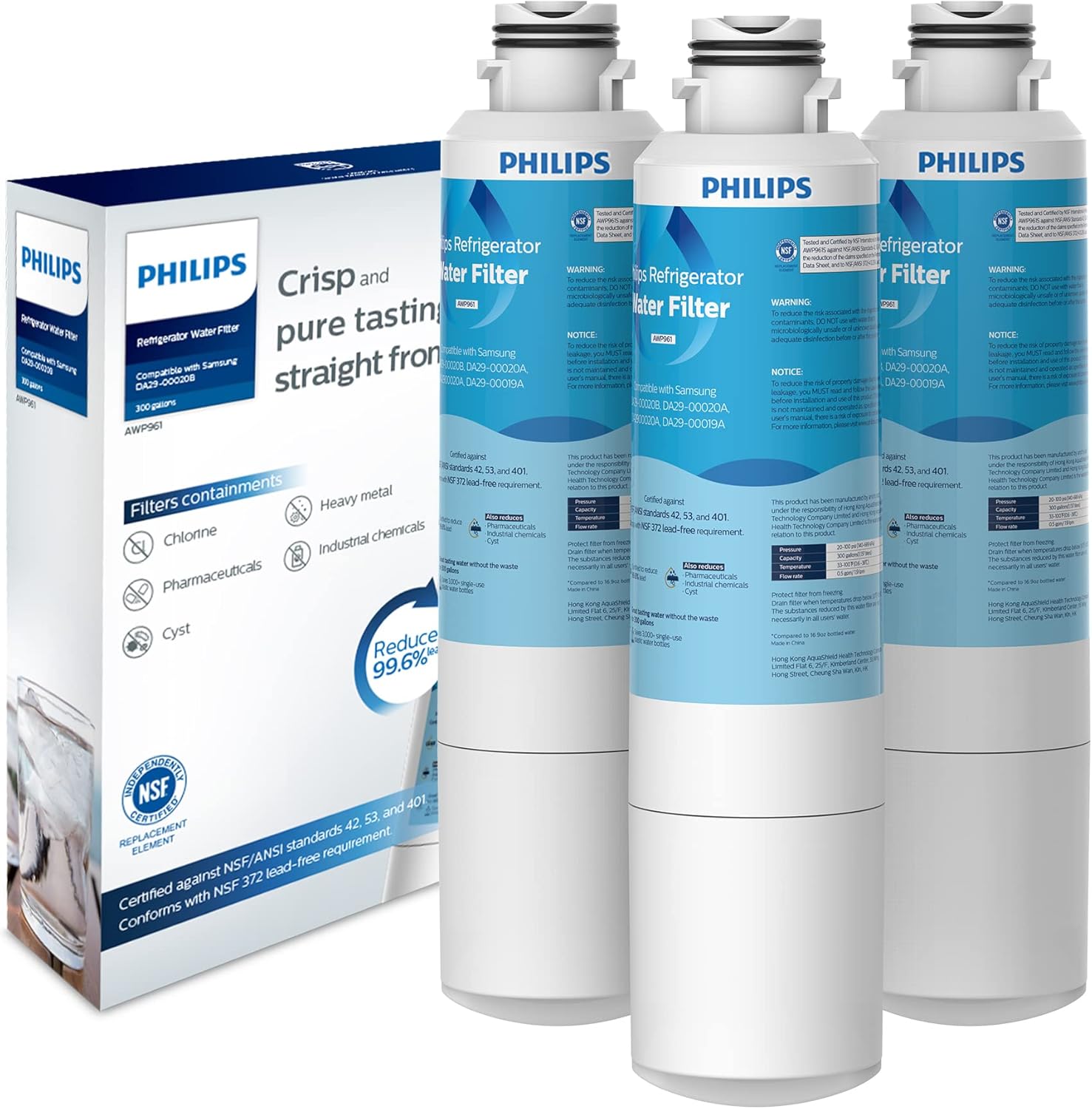 Philips AWP961 NSF/ANSI Certified Refrigerator Water Filter