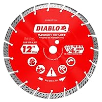 Vista 8 de Diablo Diamond Segmented Turbo Masonry Cut-Off Blade for Concrete, Brick and Block - 6" Diameter, 2.4mm Kerf, 10,150 Max RPM - DMADST0600