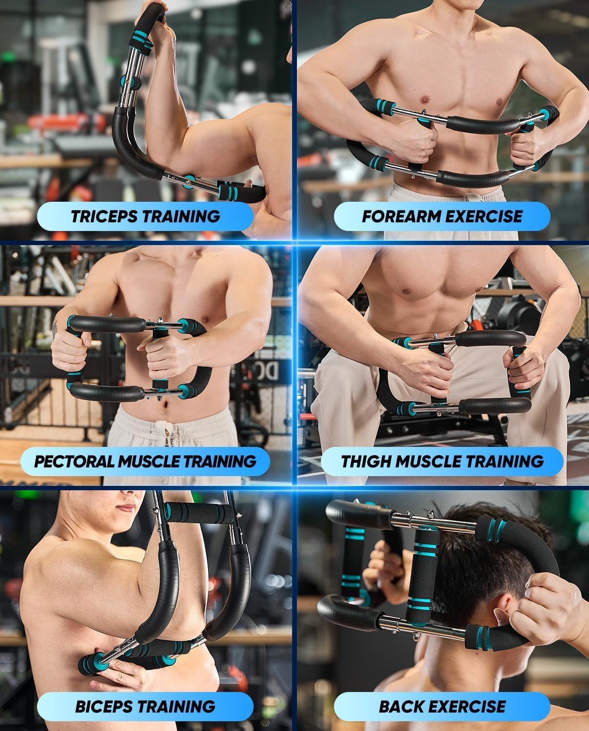 Twister Arm Trainer,Adjustable Resistance 30–120 lbs,Chest & Arm Trainer Workout Equipment for Men Women Detachable Power Twister Home Fitness Equipment for Enhancing Upper Body Muscle