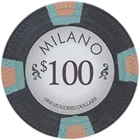 Vista 13 de Claysmith Gaming Milano Casino - Fichas de póquer de arcilla de grado 0.35 oz, paquete de 50