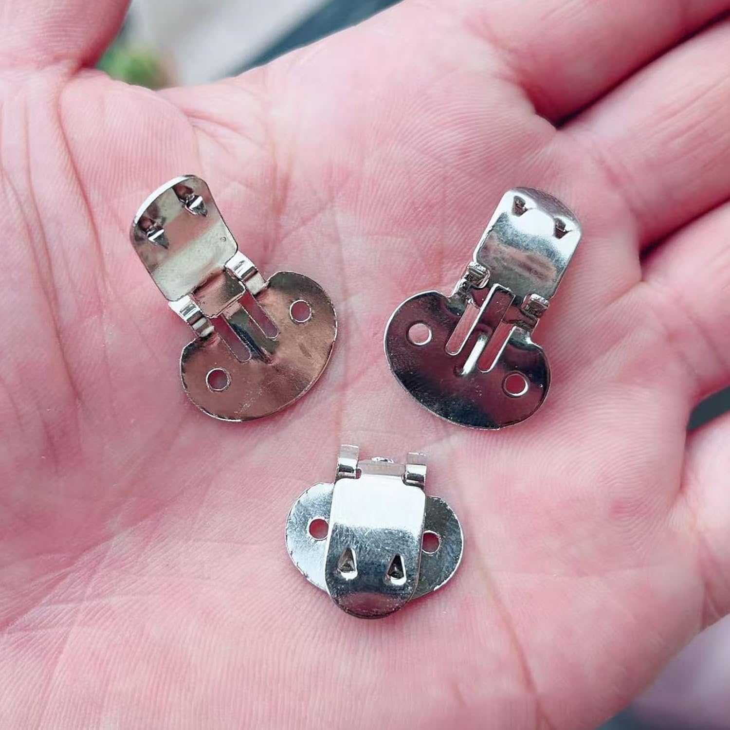 20PCS DIY Craft Buckle Silver Stainless Steel Flower Shoe Clip, Shoe Clips image 2