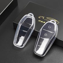 for BYD ATTO3 Premium TPU Key Fob Cover Compatible for BYD Song/Plus Dolphin Seal Han EV Qin Yuan Pro E9 Car Key Case Remote Control Protective Case Clear