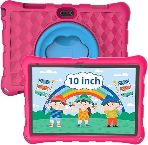 Tableta para niños de 10 pulgadas, Android 11 para niños, 2 GB de RAM+32 GB de ROM, pantalla IPS HD de 1280 x 800, juegos, control parental, cámaras