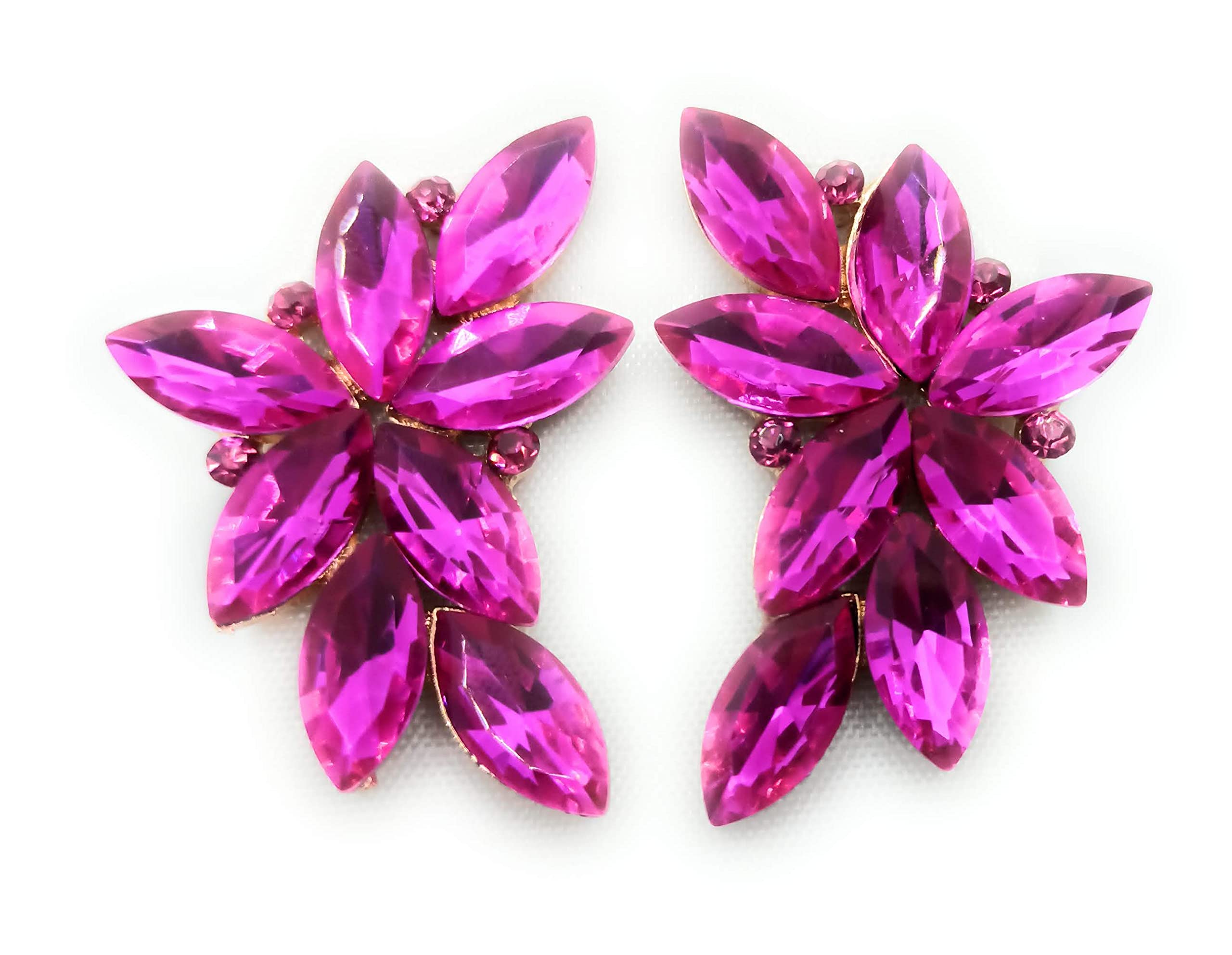 Pendientes largos grandes mujer bisutería alta gama cristales de colores espectaculares fiesta boda