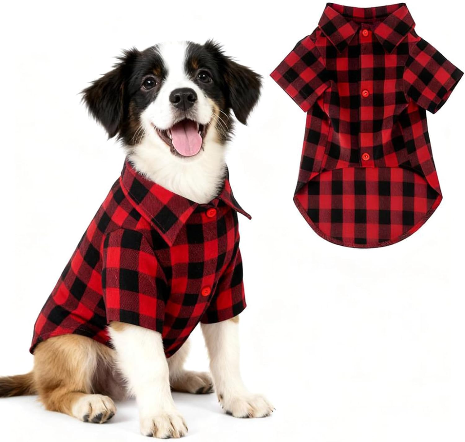 dog christmas outfit buffalo plaid dog christmas shirt boy dogs flannel shirt xmas outfits red christma puppy clothes costume for small medium large dogs l large red