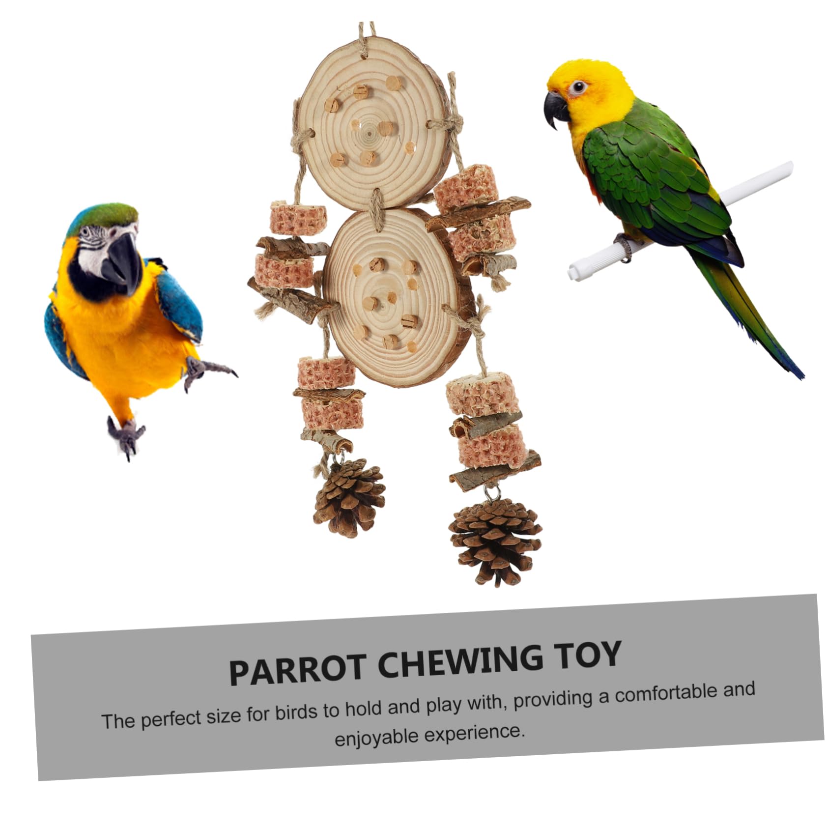 BESPORTBLE 5stücke Vogelspielzeug Kauspielzeug Für Papageien Hängendes Spielzeug Zur Beschäftigung Und Dekoration Im Vogelkäfig Aus Natürlichem Material Für Wellensittiche Und