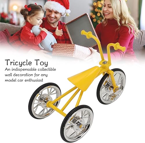 Miniatura 5 de Zerodis Triciclo Modelo Ornamentos, Mini 3D Simulado Aleación Triciclo Ornamento Bicicleta Arte Escultura Metal Bicicleta Figuritas Decorativas