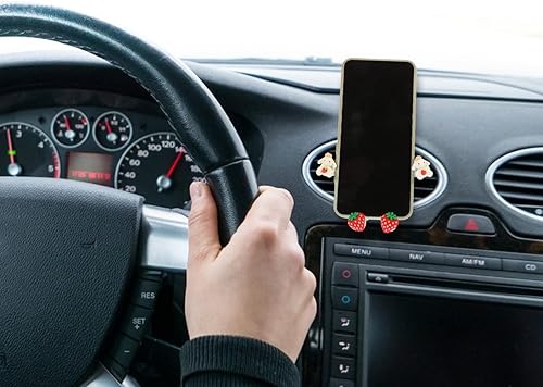 Miniatura 4 de EXCEART Soporte para teléfono celular para coche, diseño de conejo del zodiaco, lindo conejo, soporte de ventilación de aire, accesorios de soporte