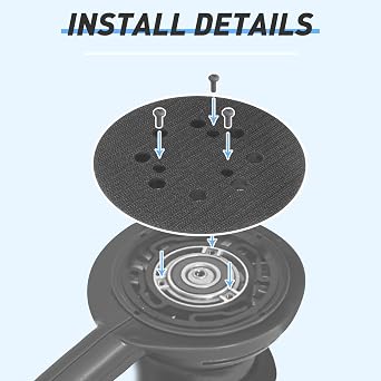 2 Pcs 5 Inch Sander Replacement Pads 8 Hole Hook and Loop
