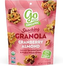 Go Raw Cranberry Almond Snacking Granola, 8oz Pouch
