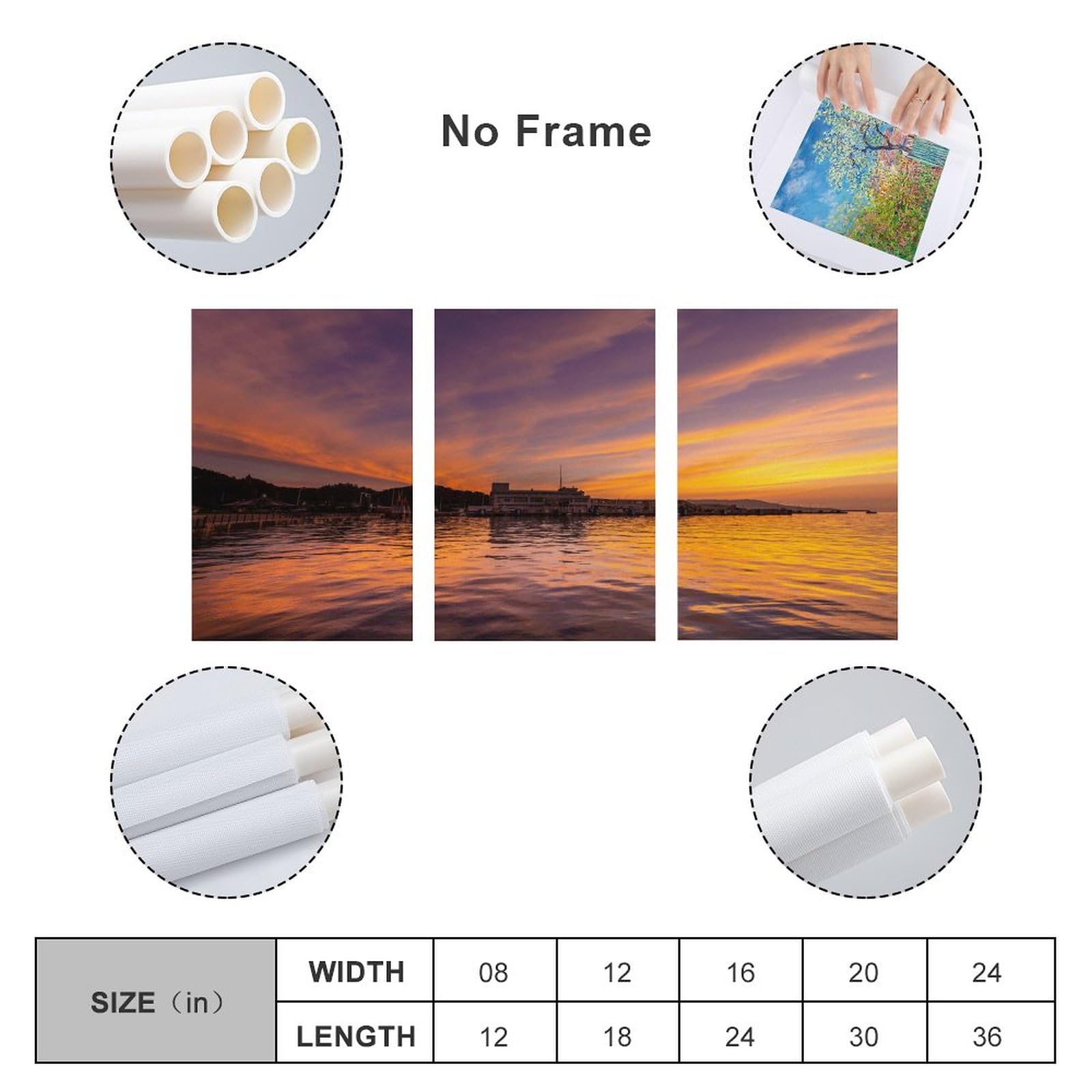 Amazon.co.jp: 3枚 新潟県 極上の朝焼け 絵画 インテリア ポスター