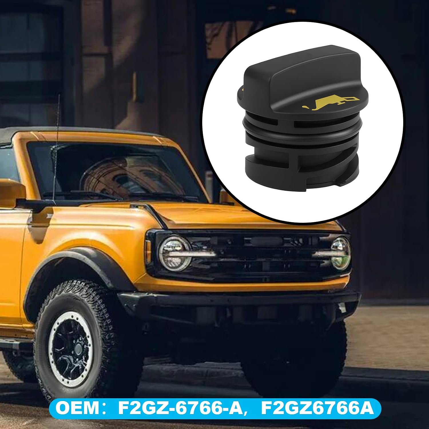 Car Engine Oil Cap F2GZ-6766-A F2GZ6766A Compatible with Ford Bronco Edge Expedition