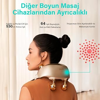 SKG H7 Ultra-E Boyun ve Omuz Masaj Aleti, Geleneksel Shiatsu Masaj Deneyimi, Isı ve Yoğurma Fonksiyonu, Çoklu Masaj Programı, Şarjlı Taşınabilir Kullanım, Yumuşak Dokulu Rahat Tasarım