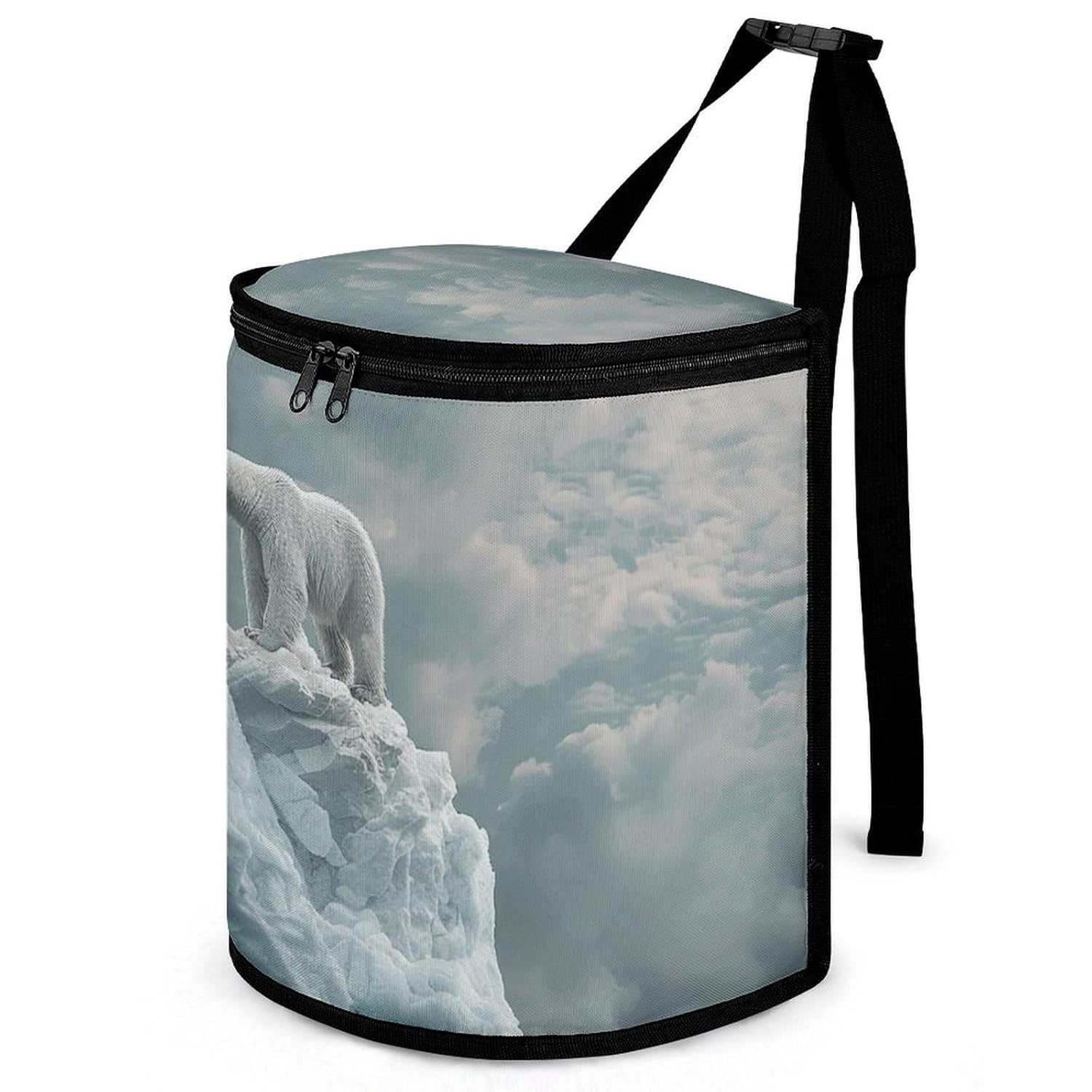 MUSM Leakproof Car Trash Can 2.5 Gallon, Durable Automotive Garbage Bag with Waterproof Liner, On Top of Iceberg Trash Bag for Car, Truck, RV & Bathroom