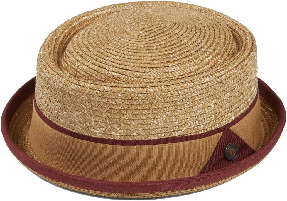 DASMARCA Men's Women's Summer Retro Dapper Straw Porkpie Pork Pie Hat - Oscar
