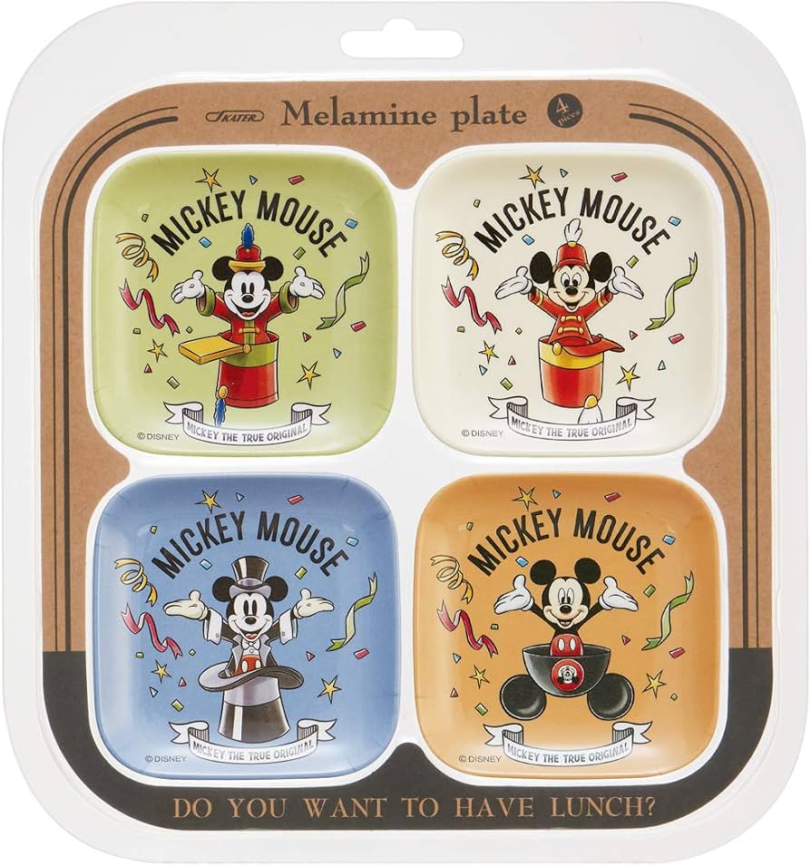Amazon|スケーター (skater) 小皿 メラミン ミニプレート 4P ミッキー Amazon|スケーター (skater) 小皿 メラミン ミニプレート 4P ミッキー