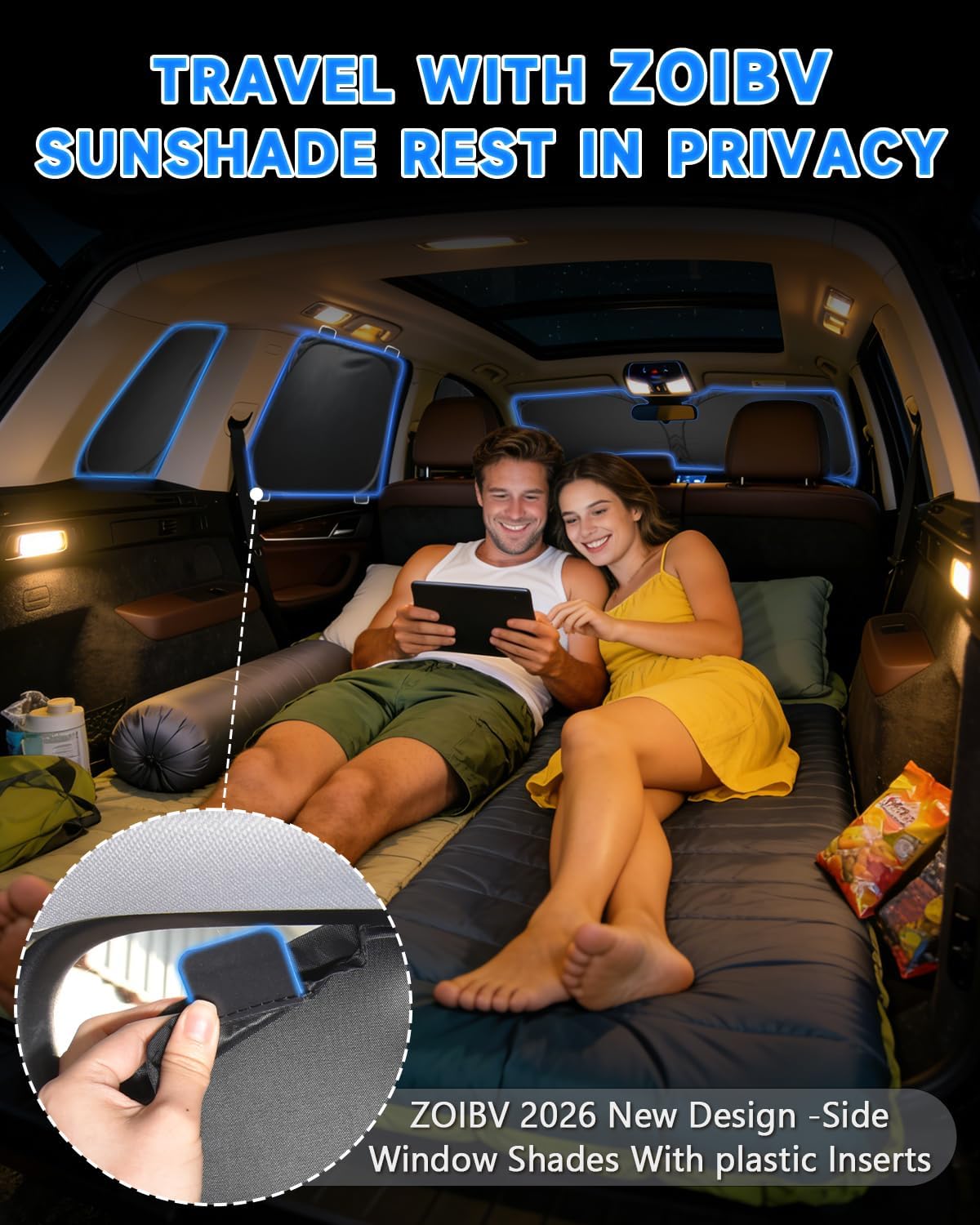 Sun Shades for Freightliner Cascadia 2022-2025 Windshield Sunshade Accessories Full Window Shades for Cascadia Front Rear Side Window Covers Fixed with Inserts Blocker Privacy Car Keep Car Cool 3 PCS