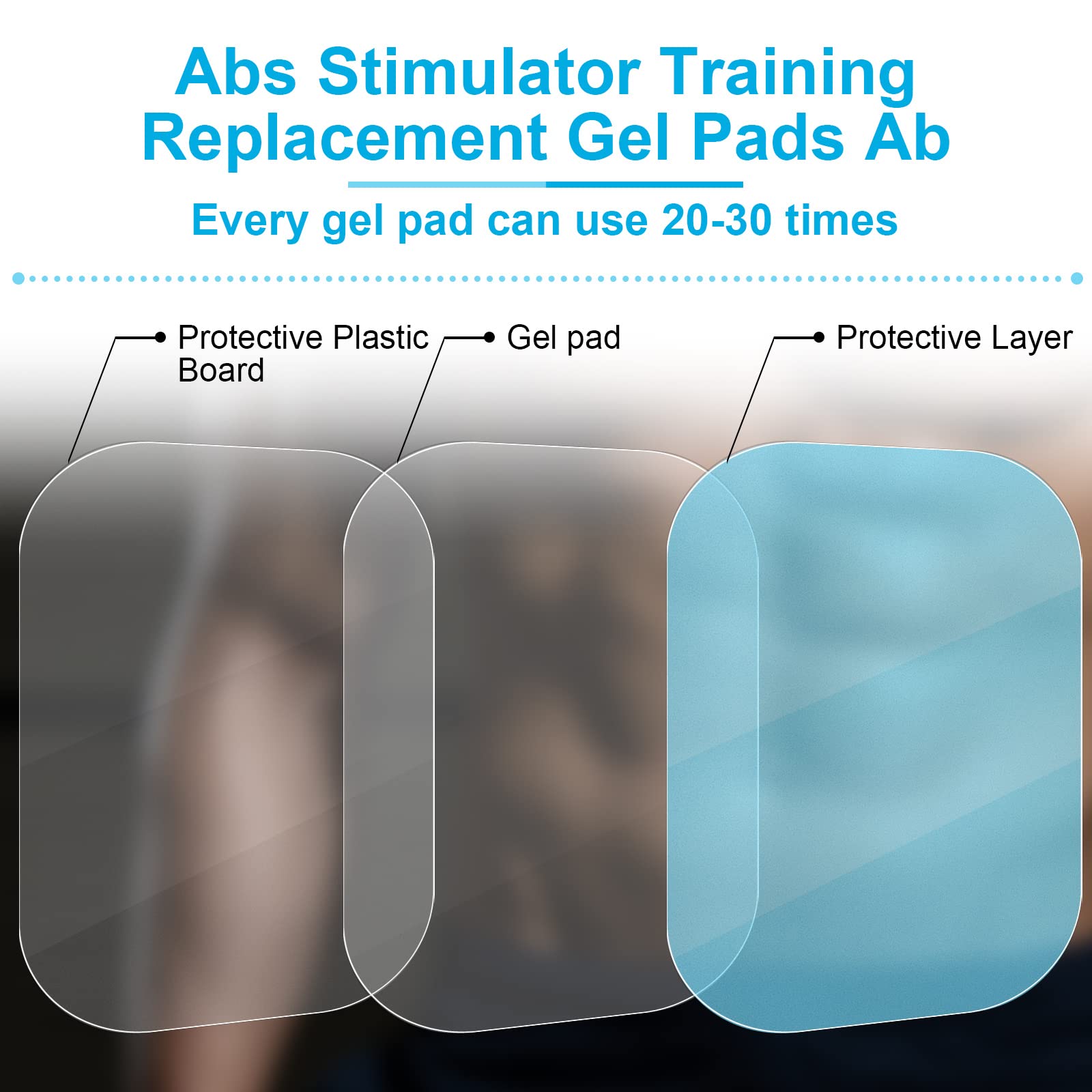 Treela 300 Pcs/ 150 Pack Gel Pads Muscle Stimulator Pads ABS Stimulator — Amazon image 4