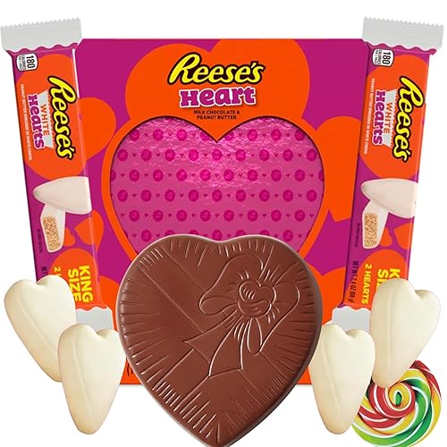 Corazones de mantequilla de maní de chocolate blanco y con leche regalo de caramelo para el día de San Valentín 3 artículos