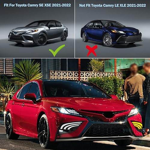 Miniatura 8 de VGETTING Luz de circulación diurna para Toyota Camry 2021 2022 de repuesto de luz antiniebla de tres colores DRL con lámpara LED Blub para Camry SE