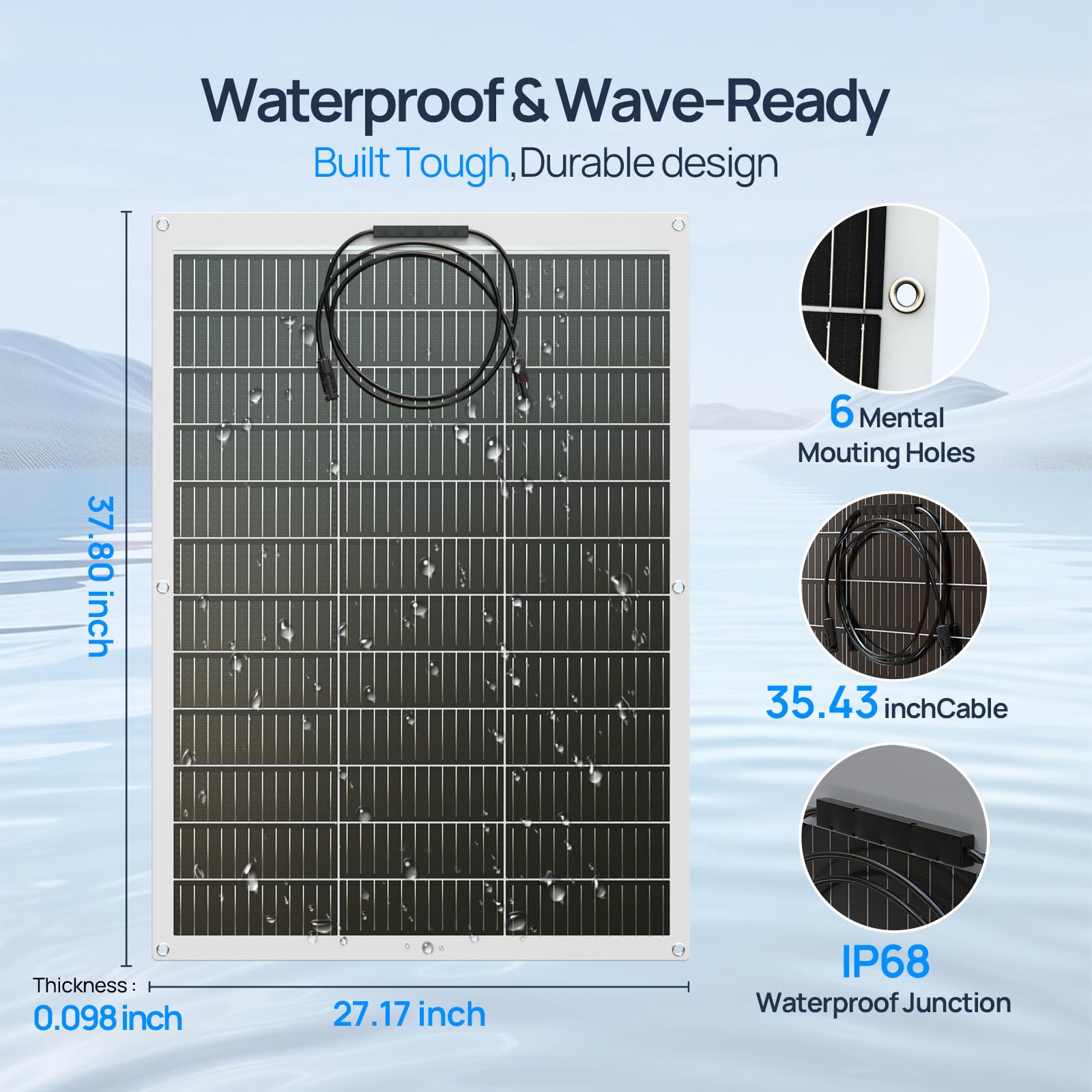 Amazon.com: ECO-WORTHY 130W 12V Flexible Solar Panel Kit with PWM