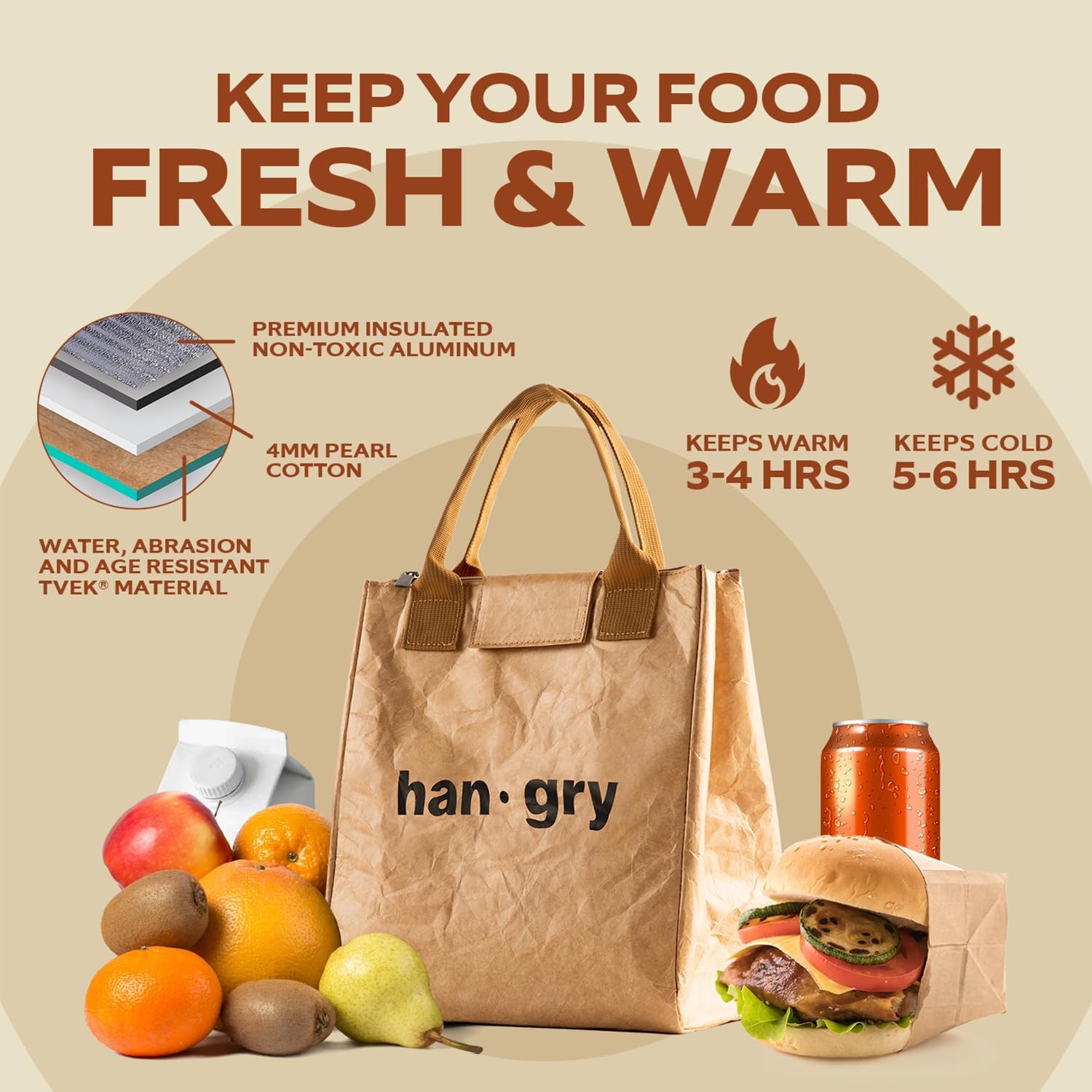 VonNova Women’s Insulated Lunch Bag with Premium 4mm Cooler Insulation, Cute Large 7L Lunch Tote for Office, Durable Small Lunch Box for Women, Stylish Lunchbox for Adults, Teens, Nurses, Teachers