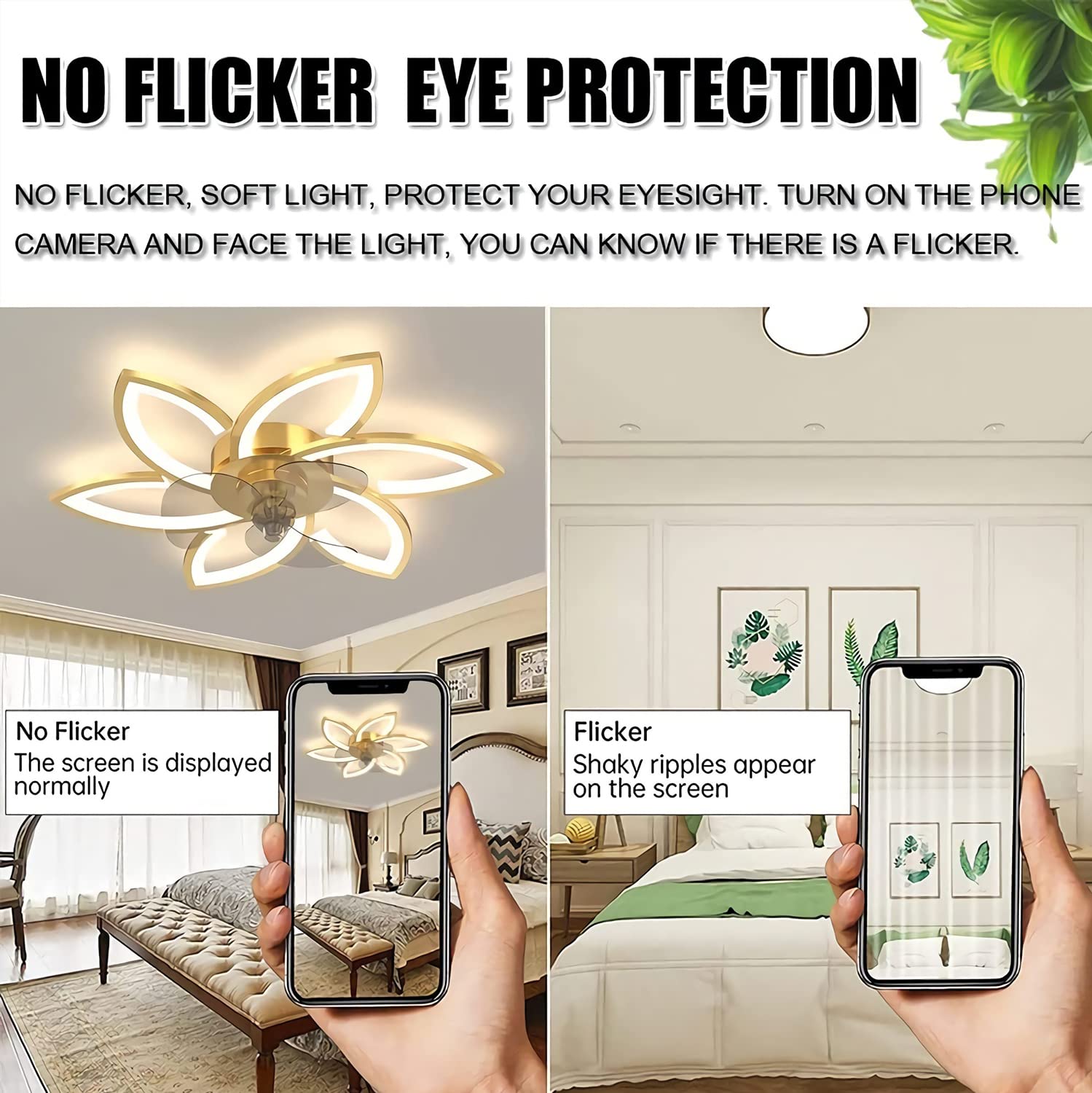 Led-plafondventilator met verlichting, 72 W, dimbaar, met afstandsbediening, 3 snelheden, windsnelheden, moderne slaapkamer, onzichtbare plafondlamp, stil, wit Led-plafondventilator met verlichting, 72 W, dimbaar, met afstandsbediening, 3 snelheden, windsnelheden, moderne slaapkamer, onzichtbare plafondlamp, stil, wit