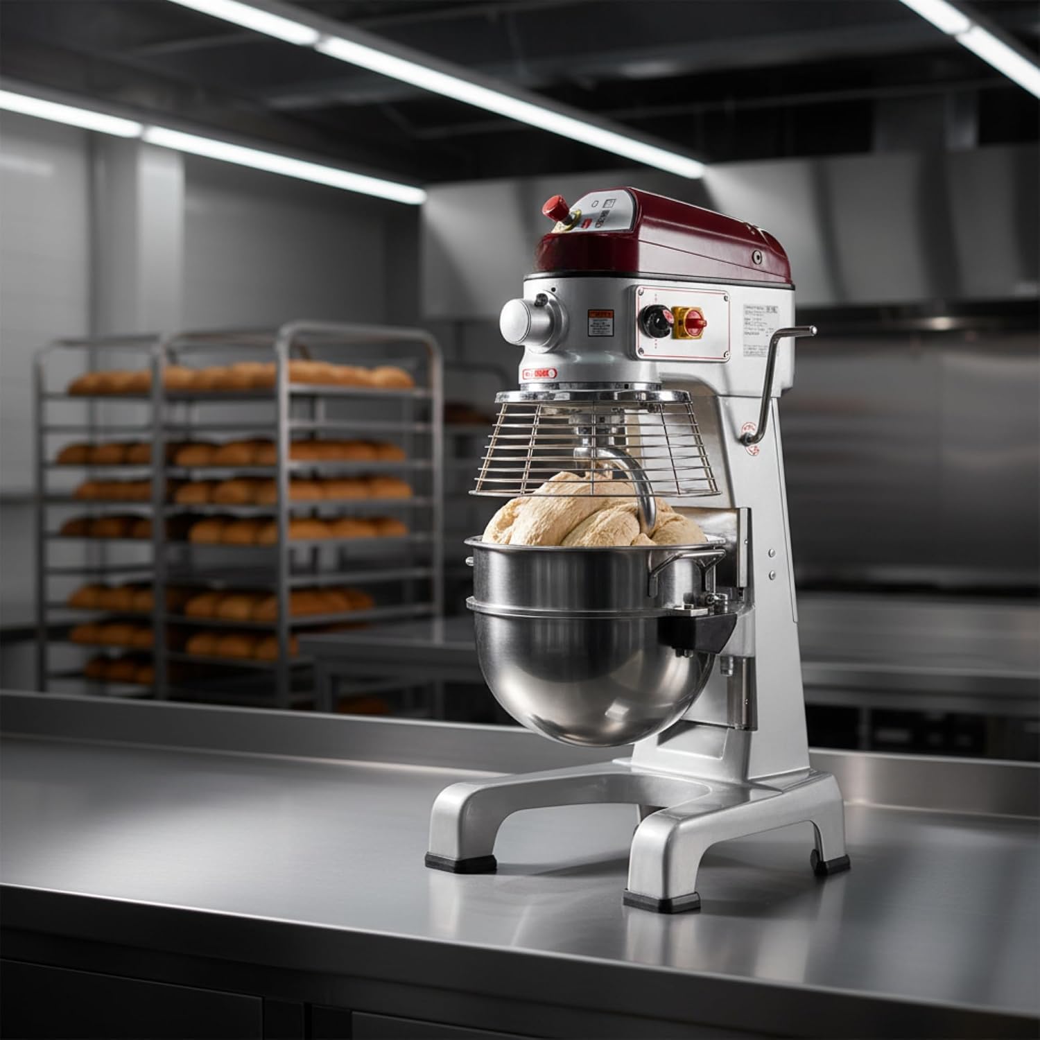 Commercial Planetary Mixer 30 Quart Stainless Steel Professional Electric Food Mixer Bakery Restaurant Kitchen Equipment