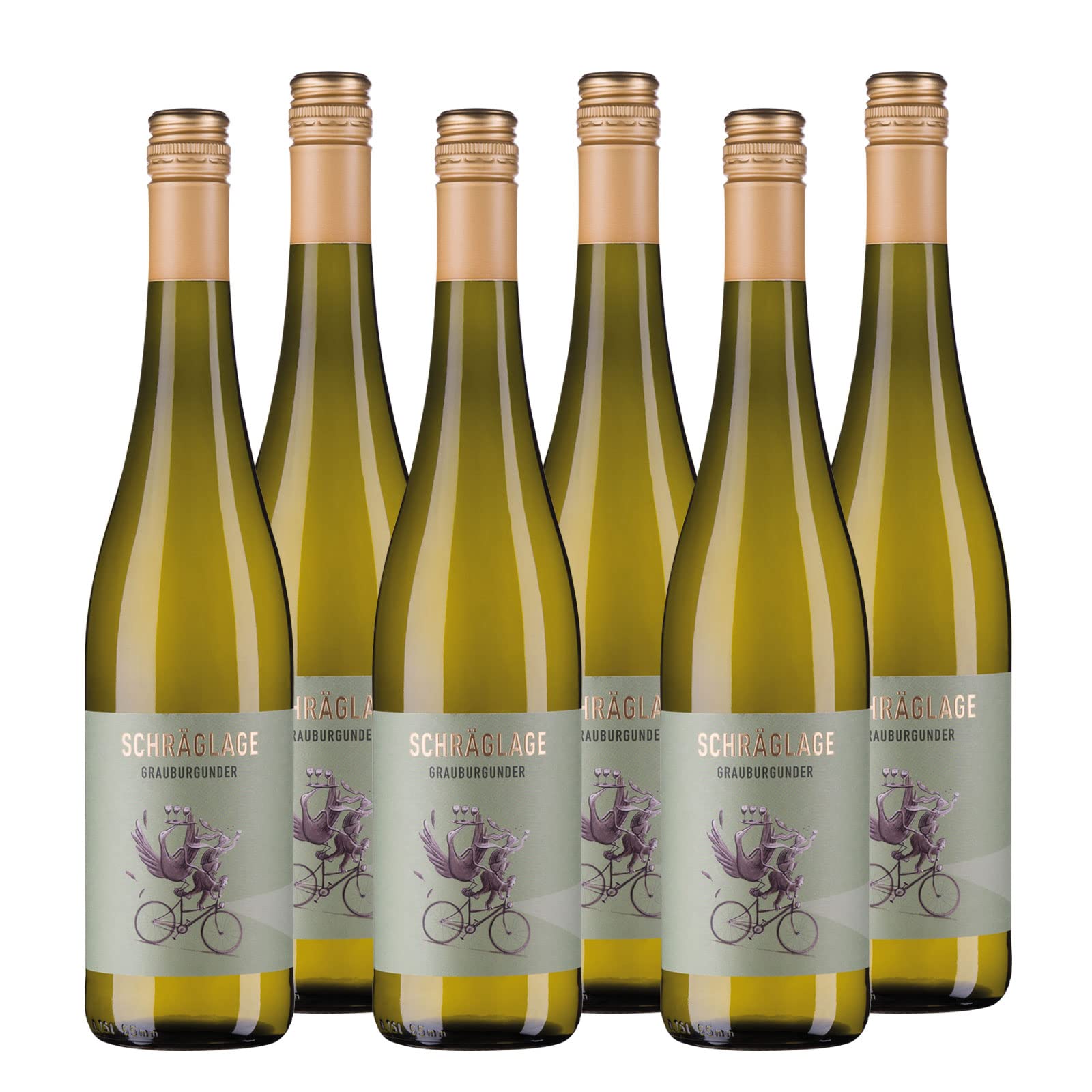 Schräglage Grauburgunder QbA trocken Weißwein Rheinhessen trocken (6 x 0.75l)