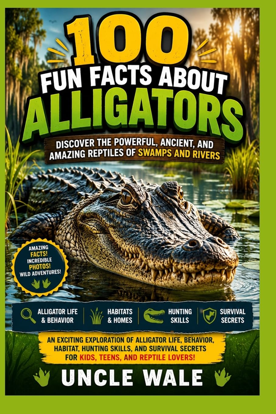 100 Fun Facts About Alligators: Discover the Powerful, Ancient, and Amazing Reptiles of Swamps and Rivers: An Exciting Exploration of Alligator Life, Behavior, Habitat, Hunting Skills, and Survival
