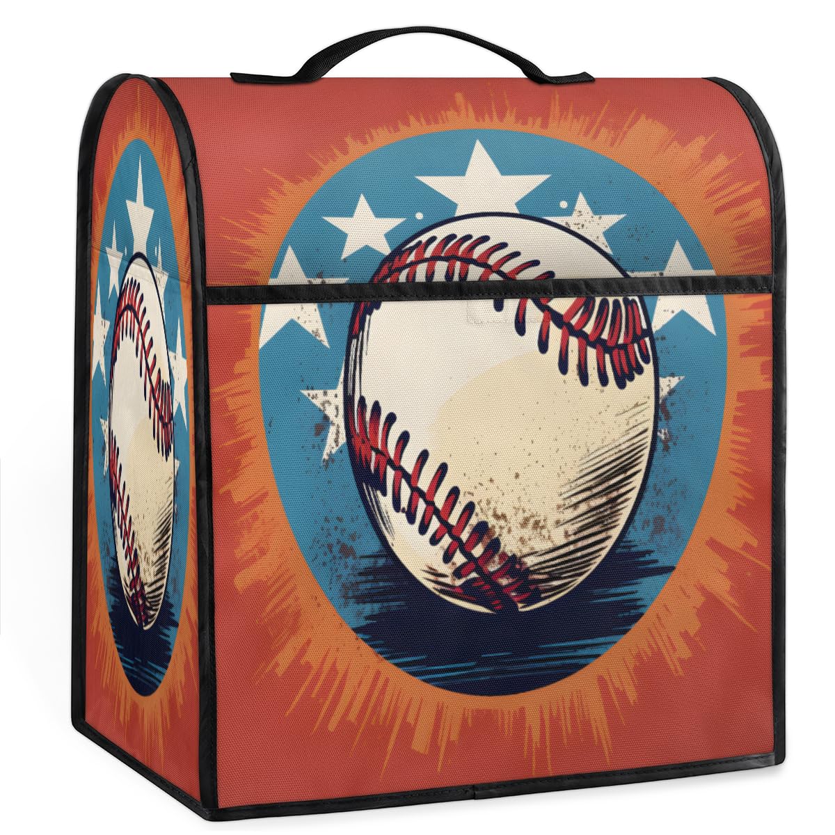 Coffee Maker Cover Sports Baseball Pattern Kitchen Appliance Covers Small Appliance Covers Blender Cover Juicer Cover Dust Covers for Kitchen Appliances with Top Handle and Pockets,Washable,C786