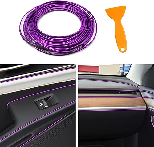 nuoozy Tira de moldura universal para automóvil, 32.8 pies, 32.8ft, decoración de automóvil, 3D, accesorio de línea flexible para bricolaje, color