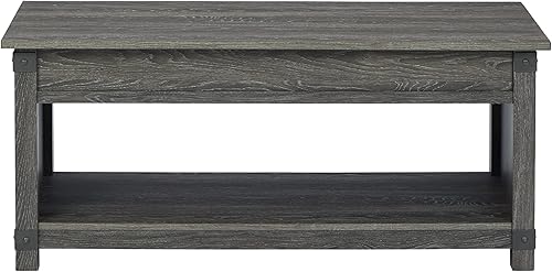 Miniatura 7 de Signature Design by Ashley Freedan - Mesa de centro rústica con tapa elevable, color gris