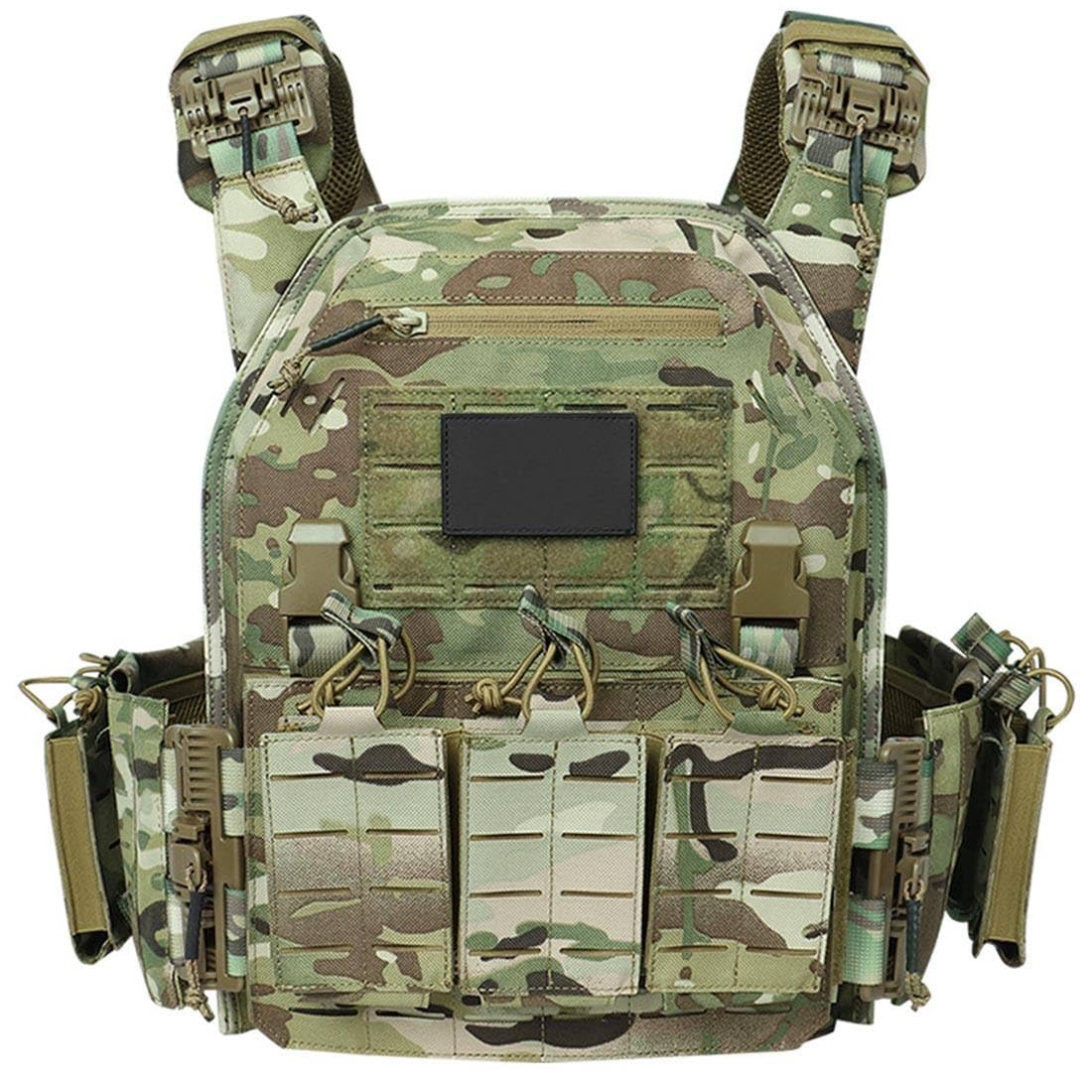 Outdoor Military Tactical Vest For Men And Women, Adjustable Lightweight Quick-Release Airsoft Vest CS Games Combat Training Gear For Paintball Shooting Wargame