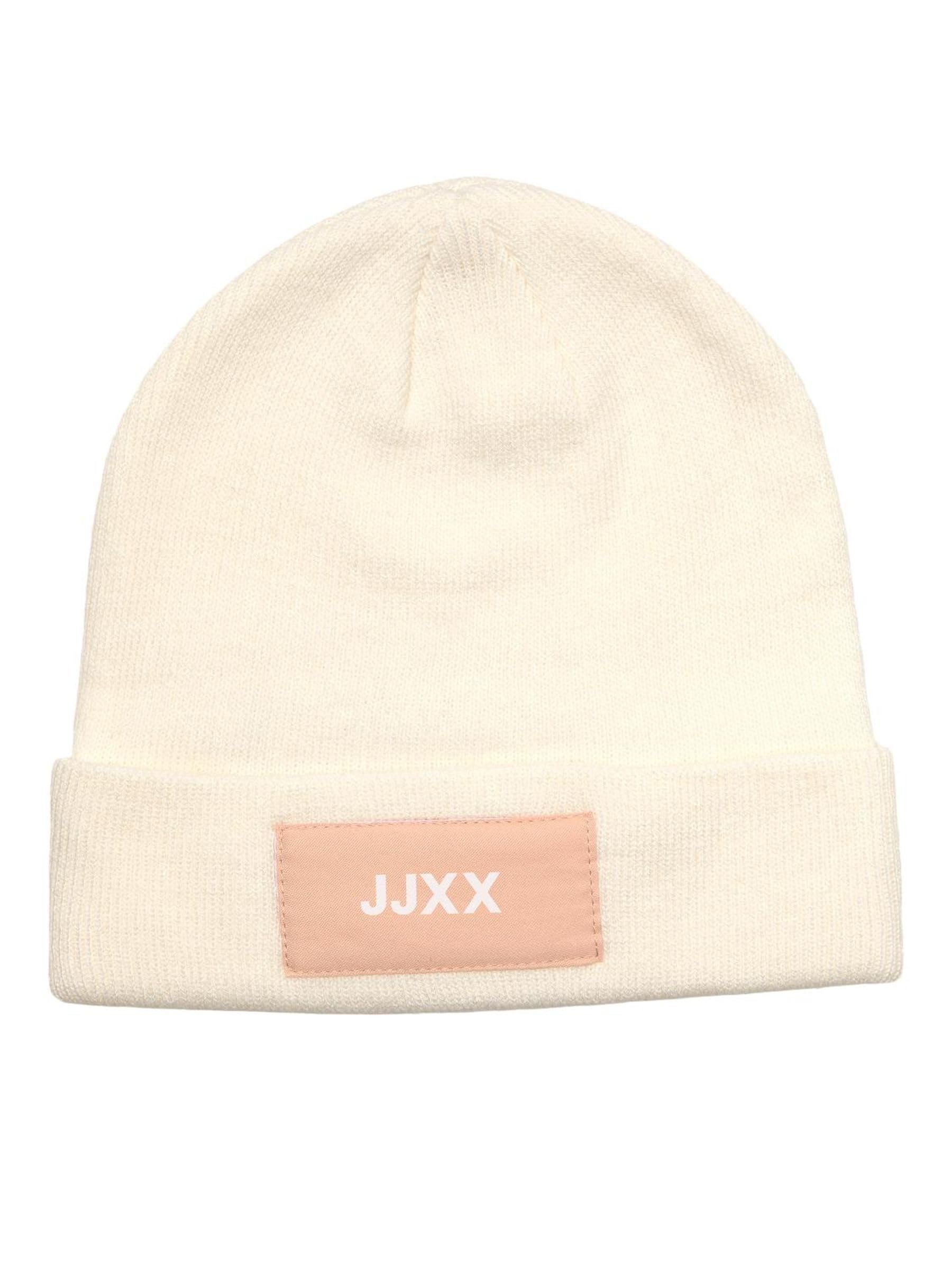 JACK & JONES Women's JACK & JONES Jxbasic Logo Beanie Sn Knitted Hats, Cloud Dancer, One Size Fits All