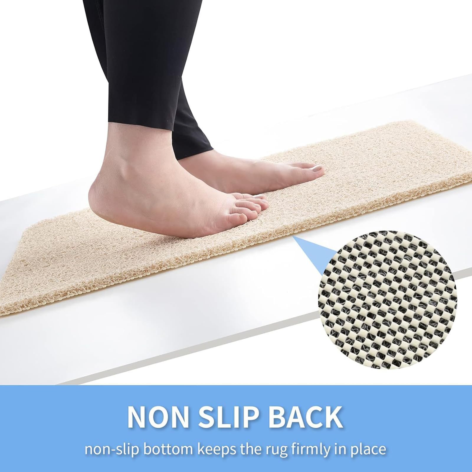 Genérico Alfombra Baño PVC Lufa Antideslizante Secado Rápido para Ducha