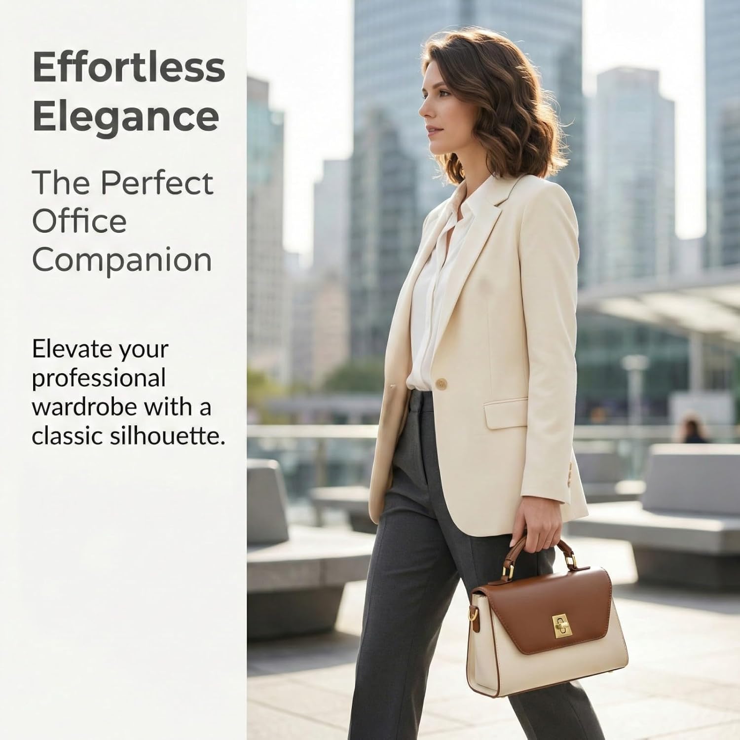 Classic Medium Crossbody Bag for Women, Vegan Leather Satchel Purse with Gold-Tone Hardware, Elegant Top-Handle Shoulder Bag - Image 7