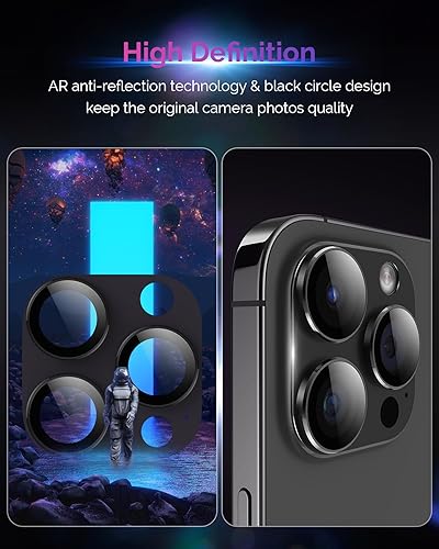 Miniatura 3 de Protector de lente de cámara para iPhone 15 ProiPhone 15 Pro Max protección contra caídas cobertura completa metal 3D compatible con fundas cubierta