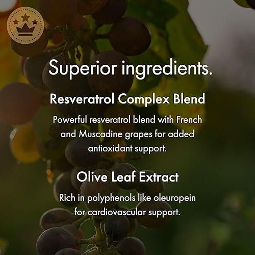 Miniatura 7 de NAOMI Bergamota cítrica italiana de 500 mg + resveratrol, galardonado cardiólogo Dvlpd, apoya el colesterol normal y la función celular saludable, 7